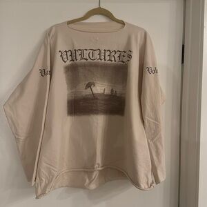 Yeezy YZY Supply Vultures Volume 1 Long-Sleeve Cream T-Shirt